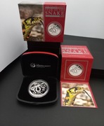 YEAR OF THE SNAKE 1oz SILVER PROOF  COIN/SET 2013=UNIKAT!THE PERTH M