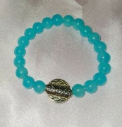 Bransoletka rękodzieło kulki szklane 8mm