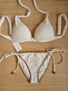 Calzedonia bicolor 3d Coco white S 80B/75C/70D, 3 Giselle figi śmietankowy 