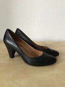 Klasyczne czarne czółenka na obcasie r. 39 dł. 25,5cm półbuty szpilki