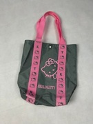 Szaro różowa torba torebka pojemna hello Kitty do ręki na nadgarstek
