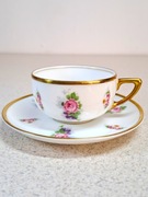 Piękna mokka Rosenthal 1927r. zdobiona delikatnymi kwiatkami