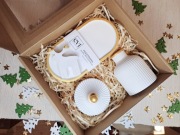 Zestaw prezentowy Boże Narodzenie gips handmade 