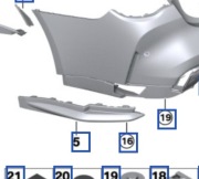 Osłona boczna, lewa 51 12 8076449 BMW m4 g82  dekor zderzaka tylnego