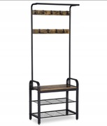 VASAGLE WIESZAK DO  Przedpokoju Szafka  Regał Na Buty 183 CM VINTAGE