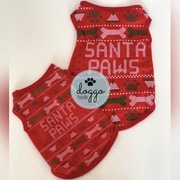 DOGGO Ubranko dla psa kota świąteczne Santa Paws S