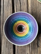 Miska ceramiczna rękodzieło tęczowa