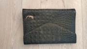 Czarna Torebka ze skóry Krokodyla vintage aligator 