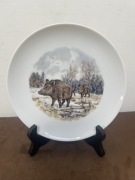 Kaiser Myślistwo Dźiki Stary Talerz Porcelanowy Sygnowany