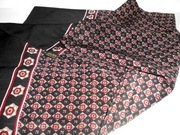 Szalik Męski Czarno bordowy  Wzór dwustronny 120x27cm. Nowy 