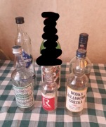 Stare butelki po wódce 5 sztuk