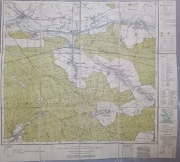 Zabytkowa mapa topograficzna miasto Ujazd (Ujest) 1929 rok.