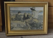 Stary obraz z piwnicy -Millais - Boyhood of Raleigh -