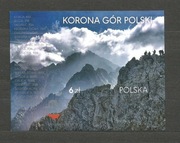 Polska blok 305A cięty Korona Polskich Gór**czyste