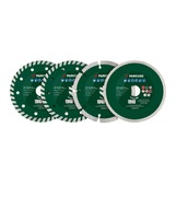 Zestaw 4 tarcz diamentowych 125 do szlifierek kątowych