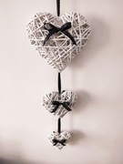 Serca z wikliny papierowej zestaw Dzień Babci 