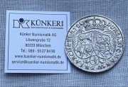 August II Mocny 2/3 talara 1700 /1 Przebitka XR! KÜNKER i 1702 Rzadkie