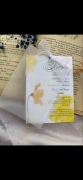 Zaproszenie na chrzest dla dziewczynki z kalką boho handmade