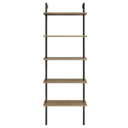 Regał otwarty Sytned czarny/orzech - 2 sztuki