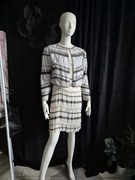 By Malene Birger sukienka luksusowa plus kardigan cekiny łańcuchy premium 