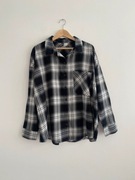 Czarna koszula w kratkę plus size H&M Divided XL 46 48 luźna bawełniana