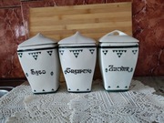 stara powojenna ceramika pojemniki kuchenne  unikat jedyne  niepowtarzalne 