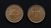 Niemcy Weimar 4 Reichspfennig 1932 A – oryginalna moneta