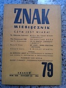 Znak miesięcznik nr 79 (1/1961) Czym jest wiara? (C. Lewis, R. Knox i inni)