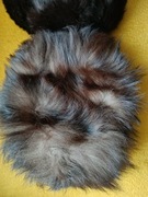 Czapka z lisa syberyjskiego,czapka z królika czarnego uszatka rozm.56