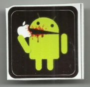 Naklejka - Android zjada Apple