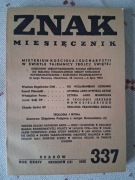 Znak miesięcznik nr 337 (12/1982) Nowosielski; Prawosławie; Raymond Aron