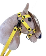 Ogłowie żółte wodze hobby horse A5 koń na kiju dodatki akcesoria