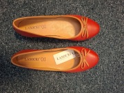 Czółenka Baleriny Lasocki nowe czerwone koralowe 38