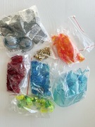 Z22 - Lego TRANSPARENTNE mix kolorów - 0,5 kg, posegregowane wg koloru