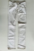 Białe spodnie jeansowe W26 rurki skinny S/36 tag stretch #1829