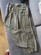 Spodnie szerokie lniane H&M 38 10 12 lato wiosna przewiewne szeroka nogawka