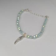 Bransoletka handmade z połyskujących koralików