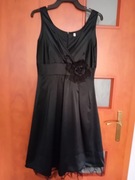 czarna sukienka wieczorowa, rozmiar 38