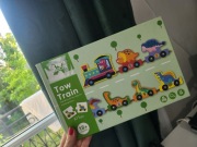 Kolejka drewniana pociąg dinozaury Dino Montessori