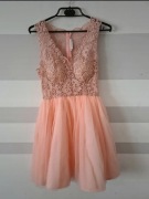 Suknia balowa / wieczorowa w kolorze pudrowego różu rozm 36 Pretty  Woman