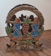 Stary żydowski serwetnik listownik z mosiądzu 