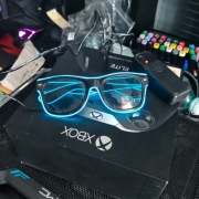 imprezowe okulary led niebieskie z 3 trybami świecenia  