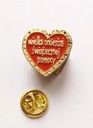 Znaczek Serduszko WOŚP z przypinką  zapinką