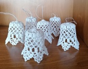 DZWONEK OZDOBA SZYDEŁKOWA  ZAWIESZKA 5 CM 