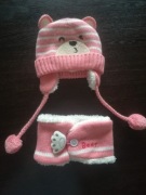 Komplet czapka i szalik zimowy