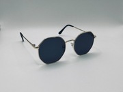 Okulary przeciwsłoneczne lenonki unisex retro złote granatowe szkła