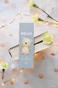 Papierowa zakładka do książki miś Hello cutie