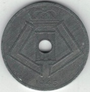 Belgia 25 centymów centimes 1945 - 26 mm - nr 1