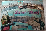 Piękny magnes na lodówkę - pamiątka z Saint - Malo - Francja 75x55 