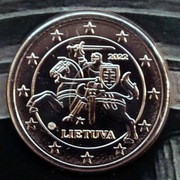 LITWA 2022 2 CENTY UNC !!!!!!!!!!